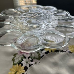 L.E. Smith Glass Cake Stand